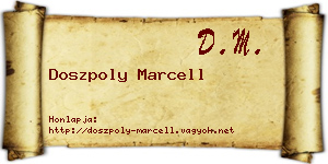 Doszpoly Marcell névjegykártya