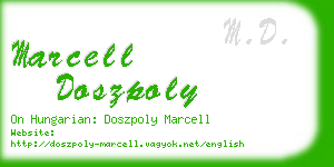 marcell doszpoly business card